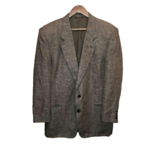 Canali 100% linen white/black  Houndstooth blazer sz 44L